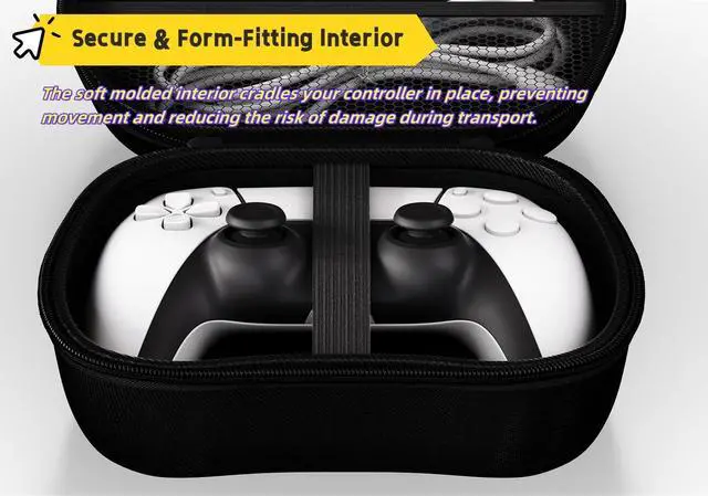 Alt view image 6 of 7 - OP-P Universal Game Controller Protective Case Hard Shell Travel Carrying Case Compatible with Xbox Series X/S, Xbox One, PS5, PS4, Switch Pro, and Other Wireless Controllers (Black)