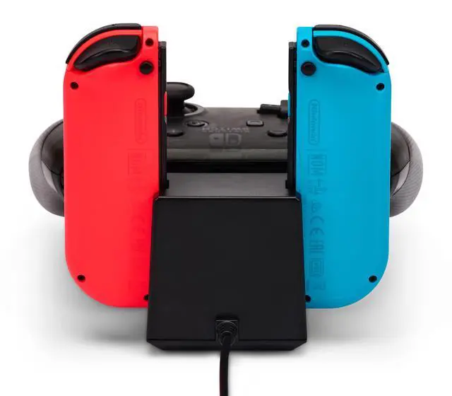 Alt view image 4 of 7 - Controller Charging Base for Nintendo Switch, Black, Wireless Controller charging, Charge, rechargeable battery, Nintendo Switch, Joy-Con Charging, PowerA Wireless Charging