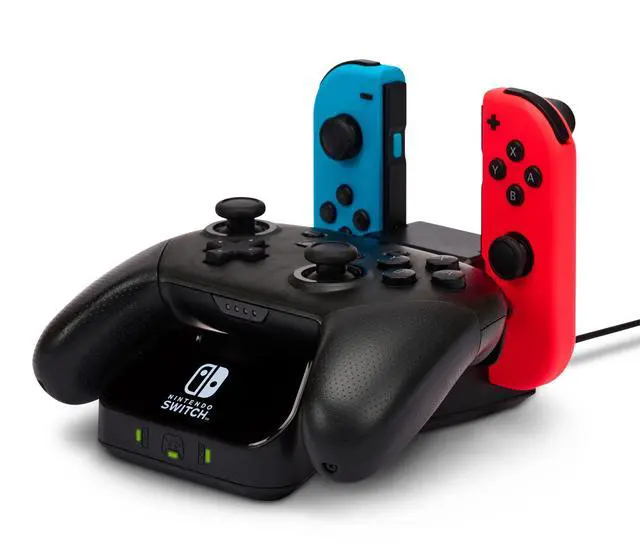 Alt view image 5 of 7 - Controller Charging Base for Nintendo Switch, Black, Wireless Controller charging, Charge, rechargeable battery, Nintendo Switch, Joy-Con Charging, PowerA Wireless Charging