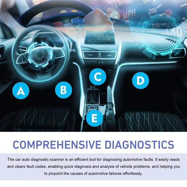 Alt view image 5 of 7 - OBD2 Scanner, ELM327 V2.1 Bluetooth Diagnostic Tool, Universal Car Code Reader for Android iOS, Real-time Vehicle Data Monitor (Blue)