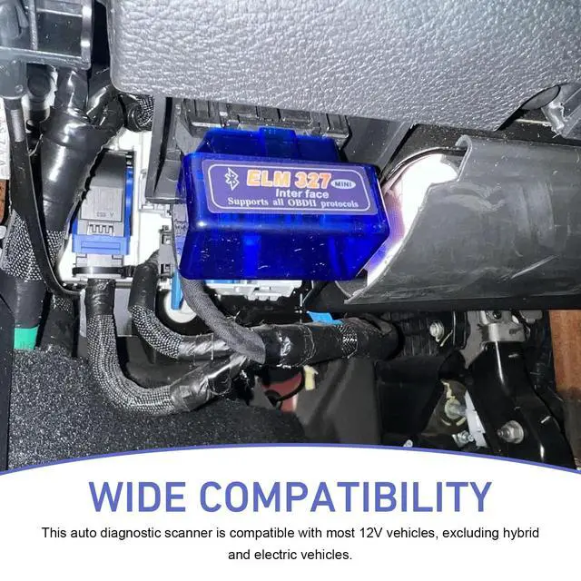 Alt view image 7 of 7 - OBD2 Scanner, ELM327 V2.1 Bluetooth Diagnostic Tool, Universal Car Code Reader for Android iOS, Real-time Vehicle Data Monitor (Blue)