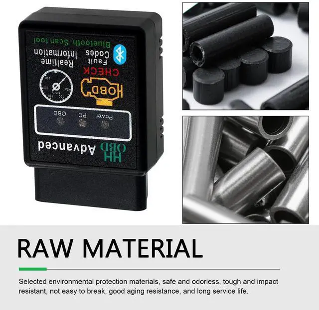 Alt view image 3 of 7 - Car OBD2 Bluetooth Diagnostic Tool, Wireless Reset and Clear Fault Codes Device, OBDII Engine Light Eliminates Scanner with Exclusive App, Universal for iOS & Android & Windows (Black)