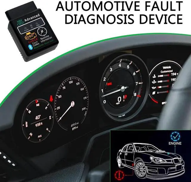 Alt view image 7 of 7 - Car OBD2 Bluetooth Diagnostic Tool, Wireless Reset and Clear Fault Codes Device, OBDII Engine Light Eliminates Scanner with Exclusive App, Universal for iOS & Android & Windows (Black)
