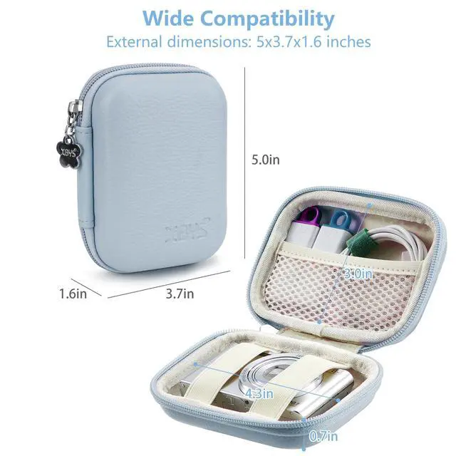 Alt view image 2 of 7 - Digital Camera Case Compatible With KODAK PIXPRO FZ45 FZ55/ for CAMKORY DC403 FHD 1080P Digital Point and Shoot Vlogging/SD Card, Travel Carry Cases Bag (Sky blue)