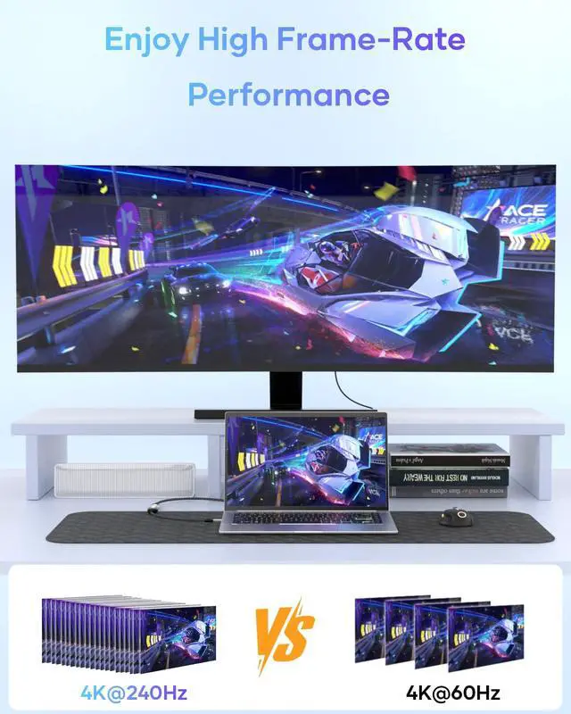 Alt view image 7 of 7 - USB C to DisplayPort Adapter, 8K Type-C Male to DisplayPort 1.4 Female, 8K@60Hz, 4K@144Hz, 4K@120Hz Dynamic HDR Thunderbolt 4/3 to Display Port for iPhone 16/15Series, MacBookPro, Galaxy S24