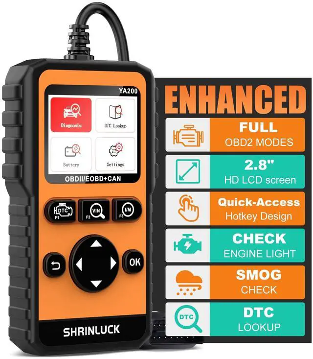 Main image of Y2 2.8'' Color Graphing Screen OBD2 Scanner Diagnostic Tool,Enhanced PRO Check and Reset Engine Fault Code,DTC Lookup,O2 Sensor Test,Live Data,Freeze Frame,OBDII Code Reader Tool for All Cars