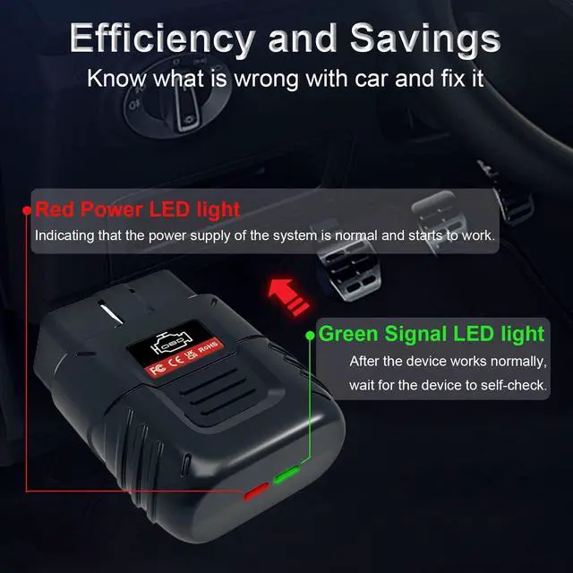 Alt view image 3 of 7 - OBD2 Scanner Bluetooth SinoTrack Auto Diagnostic Scan Tool Car Fault Check Engine Light Wireless Car Code Reader for iOS & Android Compatible for All OBDII Protocol Vehicle Bluetooth 4.2