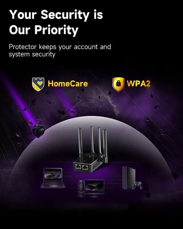 Alt view image 7 of 7 - Tecc 2025 WiFi Booster Extender - 6X Faster Internet, Covers Up to 10K sq.ft and 65 Devices, 1-Tap Easy Setup