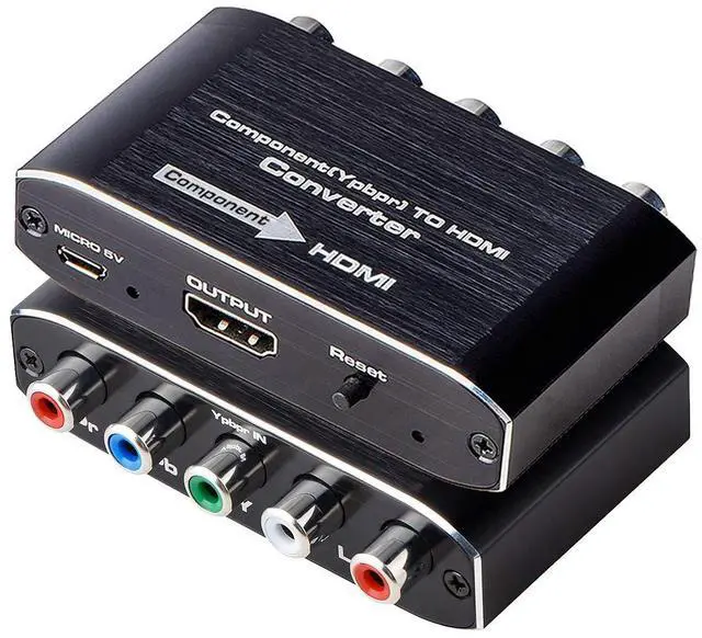 Main image of Component to HDMI, Component to HDMI Converter, YPbPr to HDMI Converter Supports Video Audio HDMI V1.4 for DVD PSP Xbox 360 PS2 Nintendo to HDTV Monitor and Projector (Black)