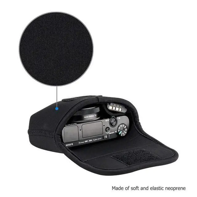 Alt view image 3 of 6 - JJC Compact Camera Case Travel Pouch Sleeve for Canon G7X G9X G5X SX740 SX620 Sony ZV-1 II ZV1 ZV-1F ZV1F RX100 VII VI VA IV Olympus TG-7 TG-6 TG-5 TG-4 Fuji XP140 XP130 XP90 Ricoh GR IV III II & More