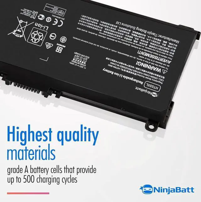 Alt view image 3 of 7 - NinjaBatt HT03XL Battery for HP L11119-855 HW03XL Pavilion 15-DB Series14M-DH0003DX 14M-DH1003DX 15T-CS200 15-DY0013DX 15-DY1023DX 15-DY1751MS 15-CS3073CL