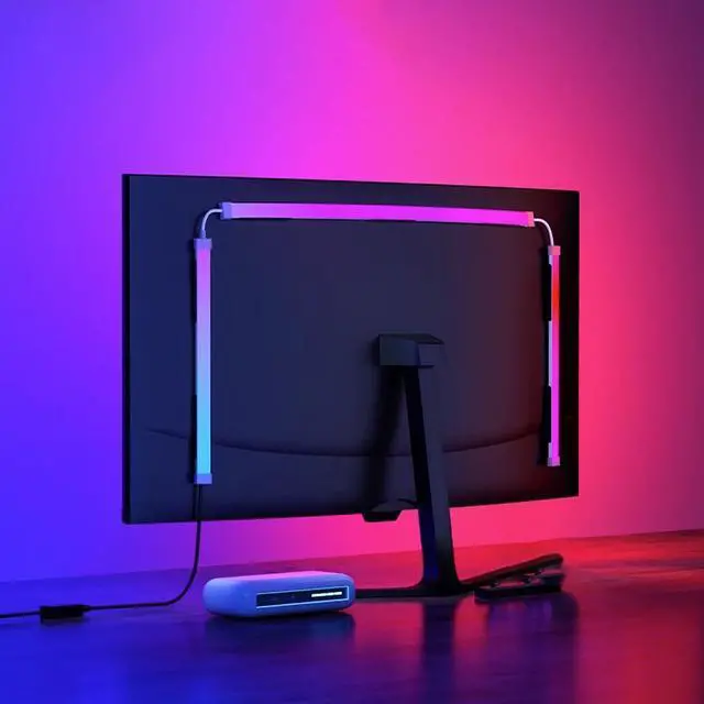 Main image of Monitor LED Backlights for PC/Mac, LED Strip Lights That Sync with Screen Color or Music, Computer Light Bar Behind Monitor, LEDs for Desk Gaming, USB Interface, Software Control (32 in)