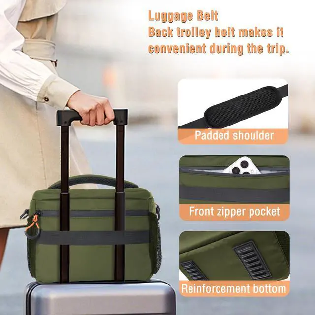 Alt view image 7 of 7 - MOSISO Small Camera Bag for Photographers,Compact Camera Shoulder Bags for DSLR/SLR/Mirrorless Cameras,Waterproof Crossbody Padded Photography Bag with Rain Cover for Canon/Nikon/Sony, Army Green