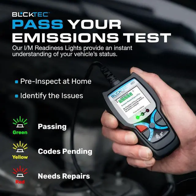 Alt view image 3 of 7 - BLCKTEC 420 Bluetooth OBD2 Scanner Diagnostic Tool - Vehicle Code Reader for Car - Clears Check Engine Light - Comes with Premium OBD App On IOS & Android - Works For All Cars 1996 & Newer