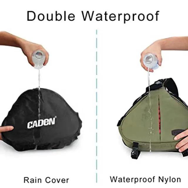 Alt view image 5 of 7 - Camera Bag Sling Backpack Camera Case Waterproof with Rain Cover Tripod Holder, Compatible for DSLR/SLR Mirrorless Cameras (Canon Nikon Sony Pentax) and Accessories Green