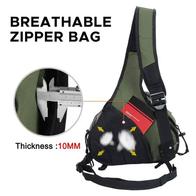 Alt view image 7 of 7 - Camera Bag Sling Backpack Camera Case Waterproof with Rain Cover Tripod Holder, Compatible for DSLR/SLR Mirrorless Cameras (Canon Nikon Sony Pentax) and Accessories Green