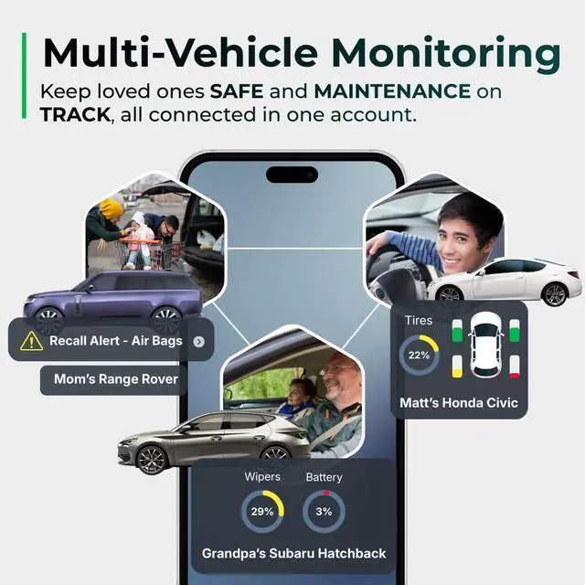 Alt view image 6 of 7 - FIXD Bluetooth OBD2 Scanner for iPhone & Android - Diagnostic Scan Tool for Repairs and Car Buying - Check Engine Code Reader & Enhanced Codes - (1 Pack w/Free 14-Day FIXD Premium Bundle)