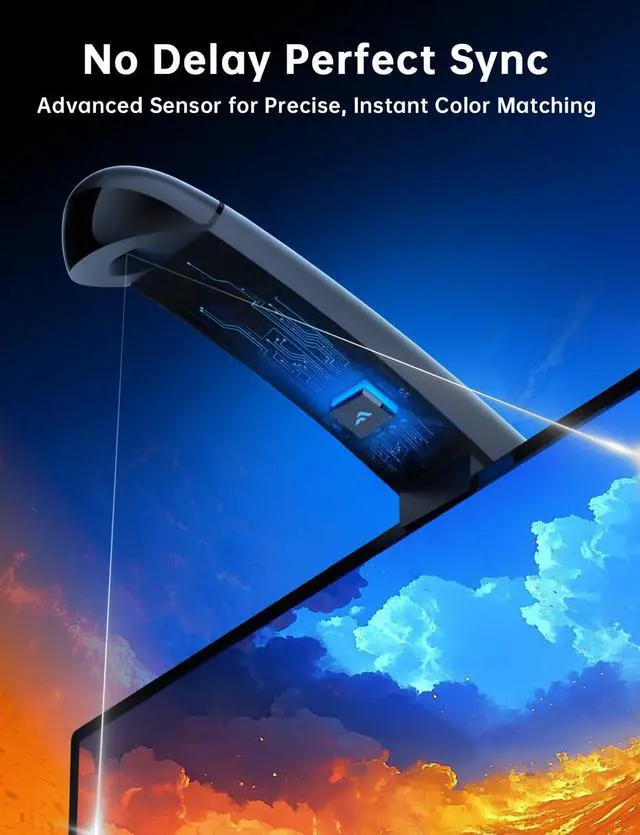 Alt view image 3 of 7 - FFJ TV LED Backlight with Sensor, 14.7ft Cuttable RGB Lights That Change with TV for 55-65 Inch Screen and PC Monitor, Smart App Control, Game & Music Sync Color Changing Light