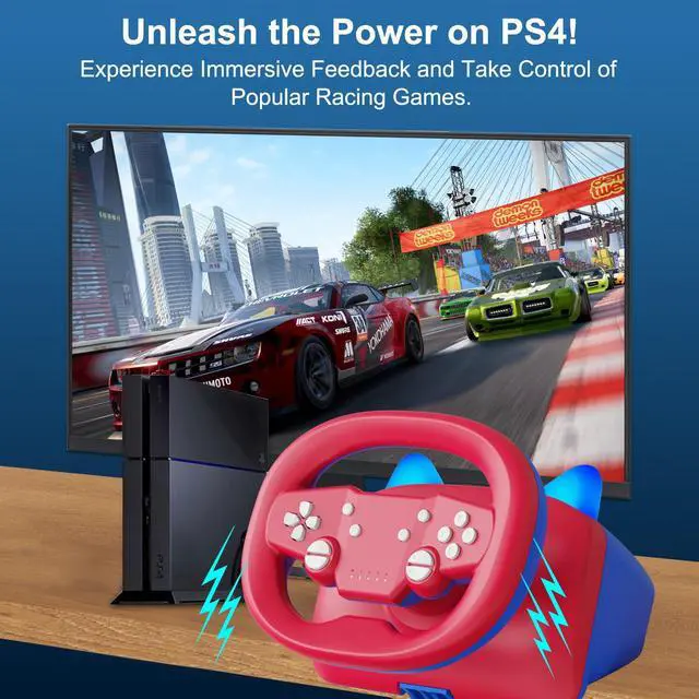 Alt view image 6 of 7 - Pro Gaming Steering Wheel with Pedals, 270 Degree Racing Wheel with Dual-Vibration Motors, Steering Wheel for PC, PS4, Switch, PS3, IOS, Android Race Games, Screenshot Capture