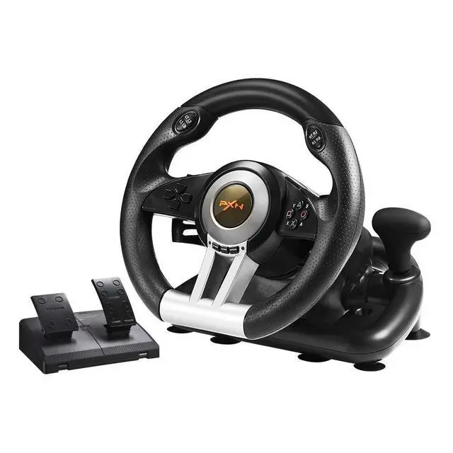 Alt view image 4 of 7 - PC Racing Wheel, V3 PRO 180 Degree Universal Usb Car Sim Race Steering Wheel with Pedals for PC, PS3, PS4, Xbox One, Xbox Series X/S, Switch (Black)