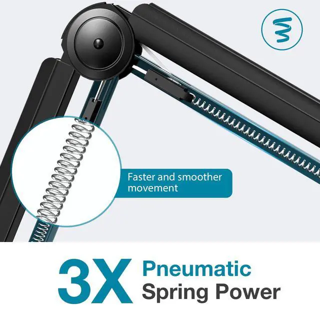 Alt view image 4 of 7 - Microphone Boom Arm, Mic Stand Desk with Cable Management Microphone Arm Stand for HyperX QuadCast SoloCast Blue Yeti Snowball Fifine Shure SM7B