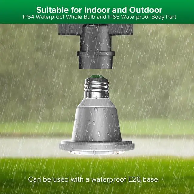 Alt view image 5 of 7 - 60W Equivalent LED Grow Light Bulb, BR20 12W Full Spectrum Plant Light Bulb E26 Base, 25,000 Hours Lifespan IP54 Waterproof Grow Light for Indoor Outdoor Plants