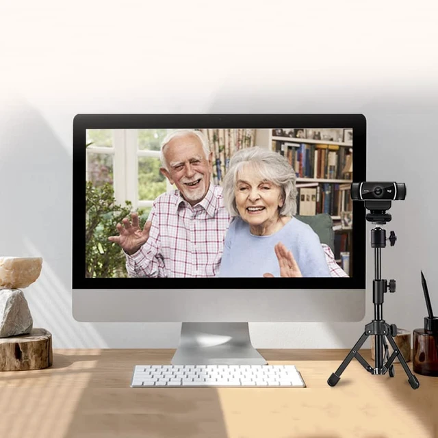 Alt view image 7 of 7 - Webcam Tripod Stand Extendable Desktops Tripod for Camera/Phone/Webcam, Desk Tripods Webcam Mount Holder Compatible with Logitech Webcams C925e C922x C922 C930e C930 C920 C615 /iPhone/Ring Light