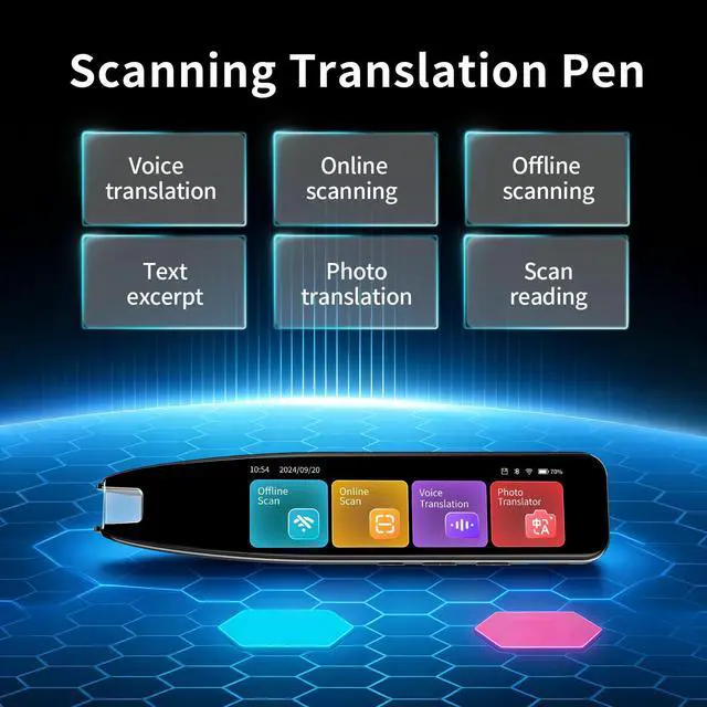 Alt view image 2 of 7 - Translator Pen&Scan Reader Pen for Language Learners&Dyslexia&Learning Difficulties& Adults,OCR Translation Pen&Pen Scanner,Text to Speech Device for 142 Language(Grey)