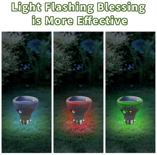 Alt view image 4 of 7 - Mole Repellent Ultrasonic Solar Powered Sonic Mole Spikes Outdoor Vole Chipmunk Groundhog Repeller Waterproof Rodent Gopher Snake Deterrent Flash&Vibration is Suitable for Lawn, Courtyard