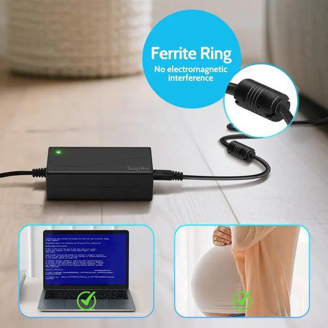 Alt view image 6 of 7 - Recliner Power Supply Wide 29V 2A AC/DC Adapter 100-240V with Longer Power Cord, 2-Pin Switching Transformer, Replacement Part for Recliner Sofa/Lift Chair/Electric Couch/Standing Desk