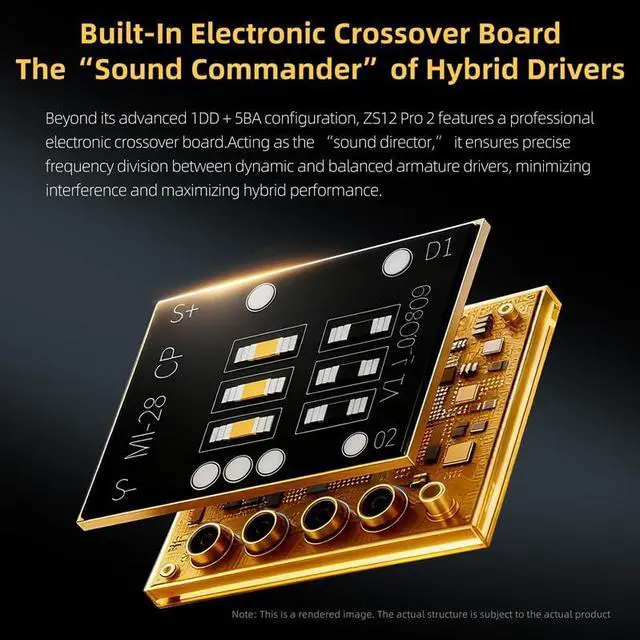 Alt view image 7 of 7 - KZ ZS12 PRO 2 in Ear Monitor Headphones, 5BA+1DD 6 Hybrid Driver Gaming Earbuds Wired Earphones, HiFi Clarity Sound Immersive Bass IEMs for Gaming Musician Singer Audiophile (Black without Microphone)