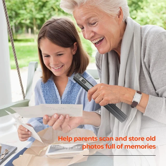 Alt view image 5 of 7 - Portable Scanner, 900 DPI Photo Scanner for A4 Documents & Pictures, Wand Reader with 16G SD Card, Flat Scanning, USB Transfer to PC/Laptop, No Driver Required (Silver)