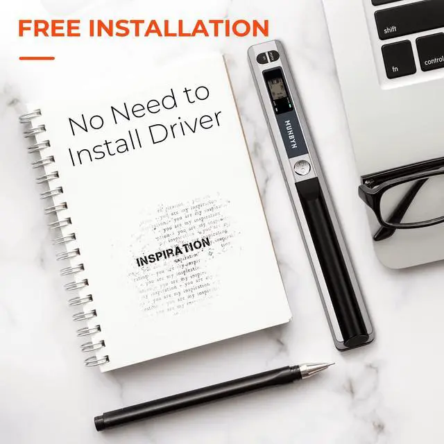 Alt view image 4 of 7 - Portable Scanner, 900 DPI Photo Scanner for A4 Documents & Pictures, Wand Reader with 16G SD Card, Flat Scanning, USB Transfer to PC/Laptop, No Driver Required (Silver)