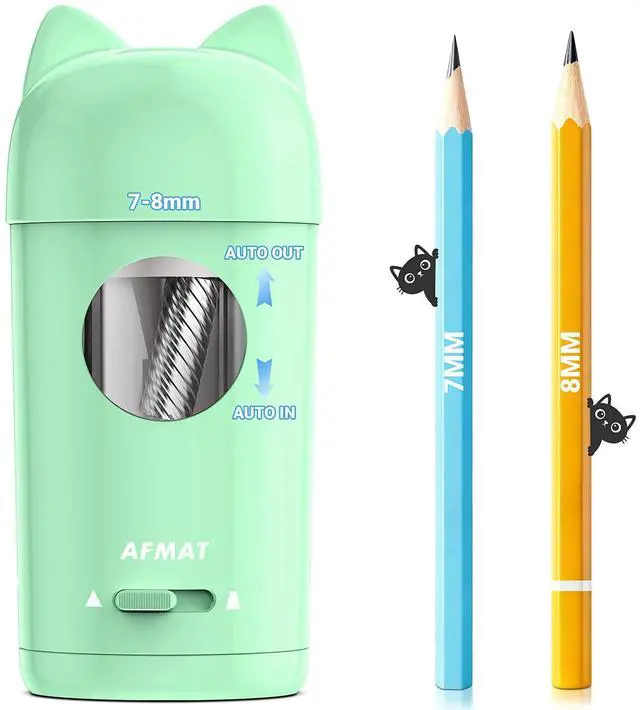 Main image of Electric Pencil Sharpener, Fully Automatic Pencil Sharpener for 7-8mm No.2/Colored Pencils, Auto in & Out, Rechargeable & Cordless, Hands-Free Colored Pencil Sharpeners for Classroom Home PSX9