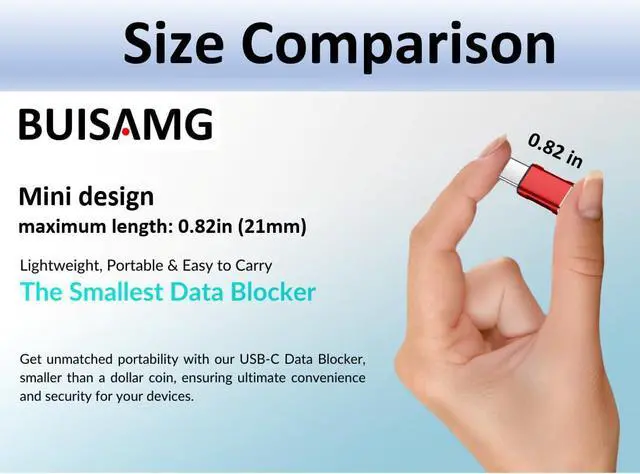 Alt view image 7 of 7 - Data Blocker, USB A to C & USB C Data Blocker for iphone15 16 and Any Mobile Phone Charging, Protect Against Juice Jacking, Refuse Hacking 100% Guaranteed, Only Safe Charging (4-Pack)