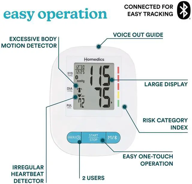 Alt view image 3 of 7 - 500 Series Bluetooth Upper Arm Blood Pressure Monitor for Home Use