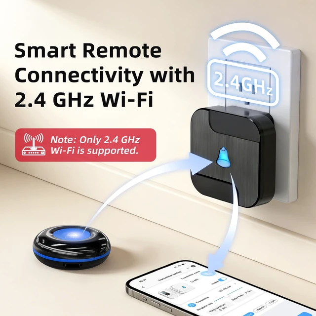 Alt view image 7 of 7 - Wi-Fi Wireless Caregiver Pager Call Button for Elderly at Home, APP Emergency Alert Fall Help System for Seniors, Patients/Disabled Monitoring at Home
