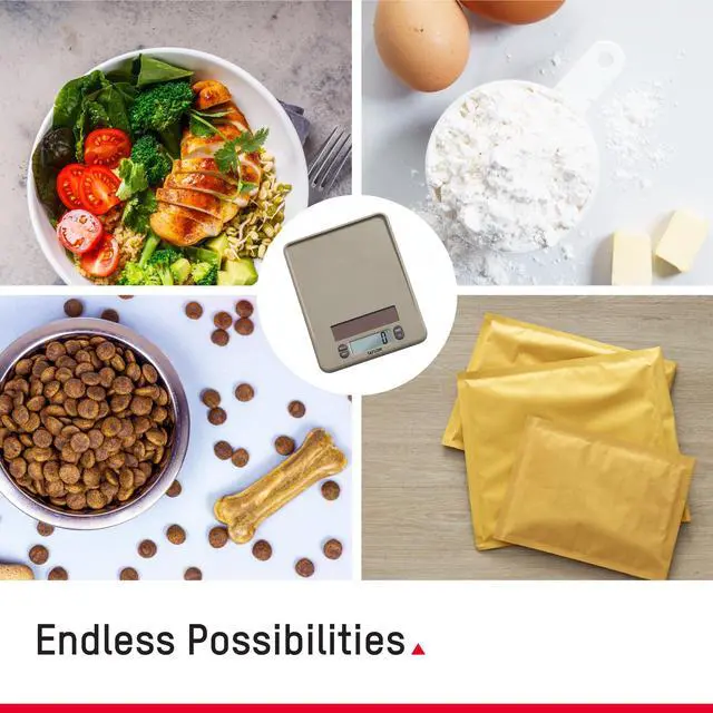 Alt view image 4 of 6 - Light Powered Digital Kitchen Scale, Coffee Husk Blend Material, Solar Panel with Endless Power, No Batteries Needed, Energy-Saving, 11lb Capacity, Beige