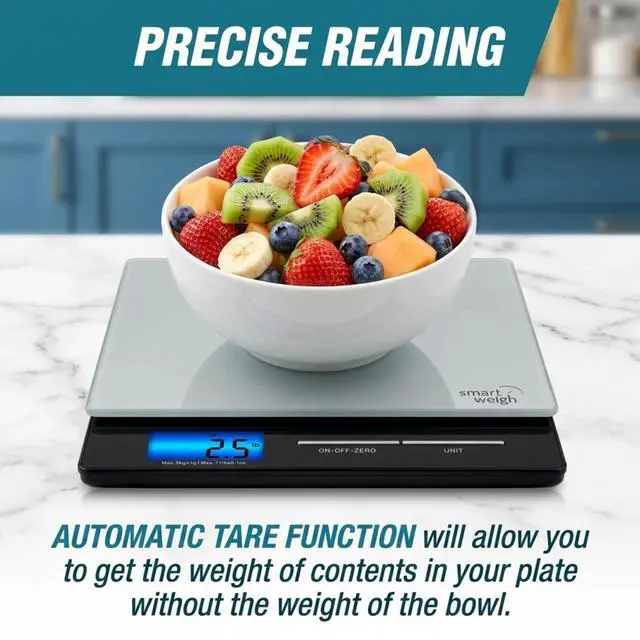 Alt view image 5 of 7 - Smart Weigh Professional USPS Postal Scale with Tempered Glass Platform, Multiple Weighing Modes and Tare Function, Silver Shipping Scale, Platform Scale, 11 pounds/ 5 Kilograms