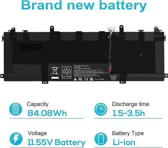 Alt view image 4 of 7 - SU06XL L29184-005 Laptop Battery for HP Spectre X360 Convertible 15-df0xxx 15-df1xxx 15-df0013dx 15-df0033dx 15-df1043dx 15-df0069nr 15t-df000 15t-df100 L29048-271 SU0608XL HSTNN-DB8W SU06084XL