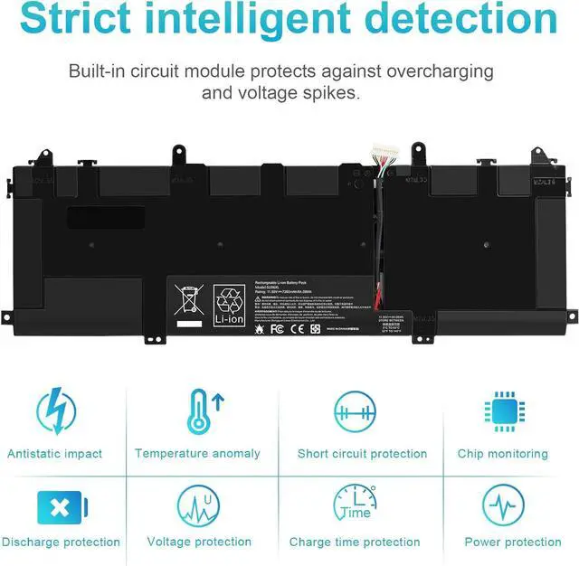 Alt view image 3 of 7 - SU06XL L29184-005 Laptop Battery for HP Spectre X360 Convertible 15-df0xxx 15-df1xxx 15-df0013dx 15-df0033dx 15-df1043dx 15-df0069nr 15t-df000 15t-df100 L29048-271 SU0608XL HSTNN-DB8W SU06084XL