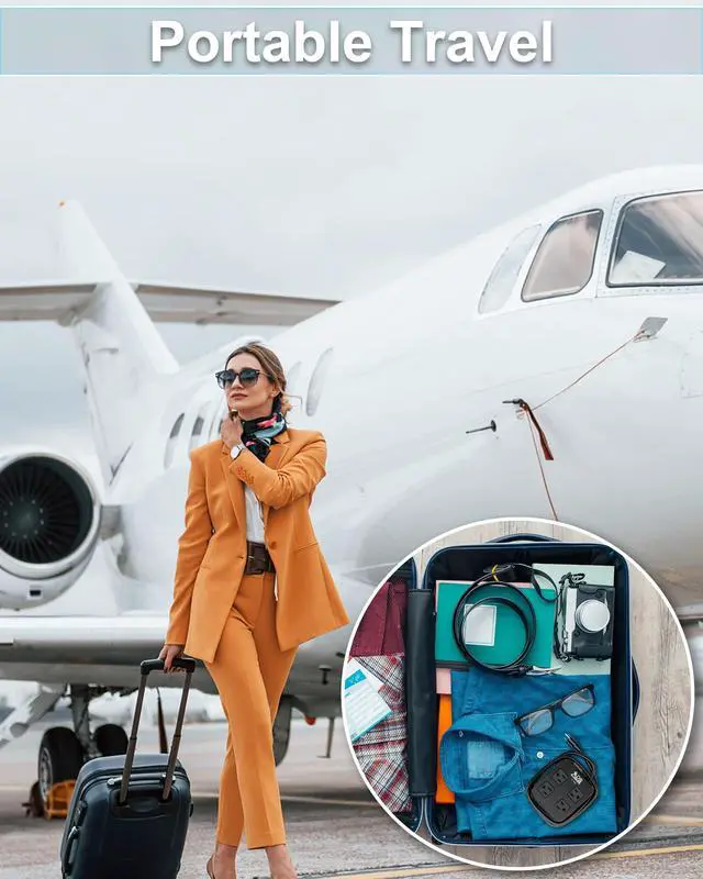 Alt view image 7 of 7 - Outdoor Power Strip Weatherproof, Waterproof Surge Protector with 4 Wide Outlets & 3 USB Ports, 6FT Extension Cord, Wall Mountable, Overload Protection for Patio Garden Christmas Lights, ETL Listed