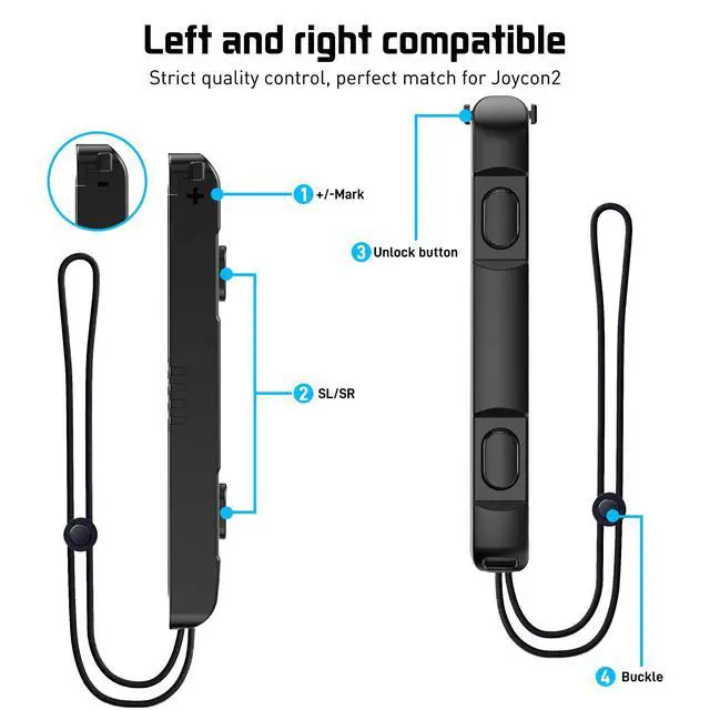 Alt view image 4 of 7 - Wrist Strap for Nintendo Switch 2 Joy con, Lanyard Replacement Parts Accessories for JoyCon 2 Controller (2 Pack)