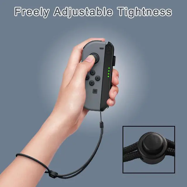Alt view image 5 of 6 - 2 Pack Wrist Strap for Switch Joycon - Replacement Accessories for Joy con Straps (Black)
