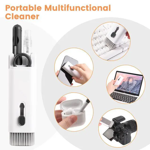 Alt view image 6 of 6 - 7 in 1 Electronic Cleaner kit, Cleaning Kit for Monitor Keyboard Airpods MacBook iPad iPhone iPod, Screen Dust Brush Including Soft Sweep, Swipe, Airpod Cleaner Pen, Key Puller and Spray Bottle