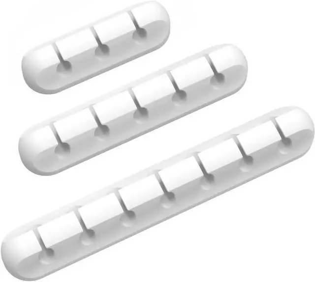 Main image of Cord Organizer for Desk, Cable Organizer Cable Holder 3 Pack White