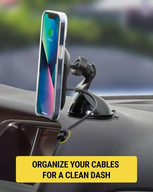 Alt view image 4 of 6 - CMAA2-6PKRP 6 Pack Adhesive Cable Management Clip Kit, Cord Organizer, Wire Holder for Desk, Nightstand, Phone Charger, Computer, Home, Office, Car, Black