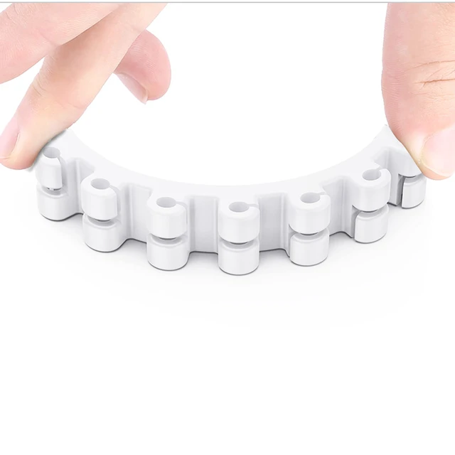 Alt view image 7 of 7 - Upgraded Cable Holder, Cable Management Cord Organizer Clips Silicone Self Adhesive for Desktop USB Charging Cable Power Cord Bedside Wire PC Office Home (3/5/7 slot,White)