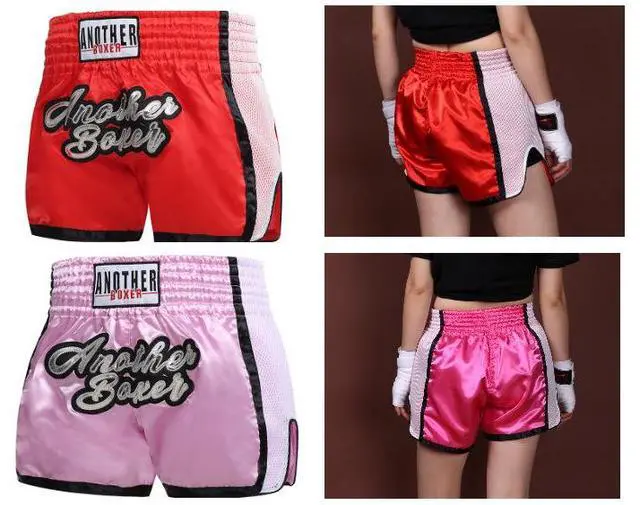 Alt view image 2 of 6 - Boxing Shorts Kickboxing Trunks Gym Shorts Grappling Training Workout for Men and Women XS