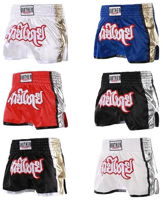 Alt view image 7 of 7 - Boxing Shorts Kickboxing Trunks Gym Shorts Grappling Training Workout for Men and Women XL